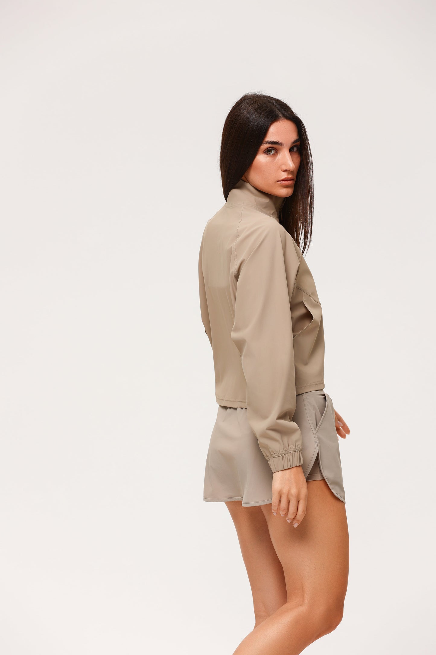 ONDA Skirt + BREEZE Jacket (Cappuccino)