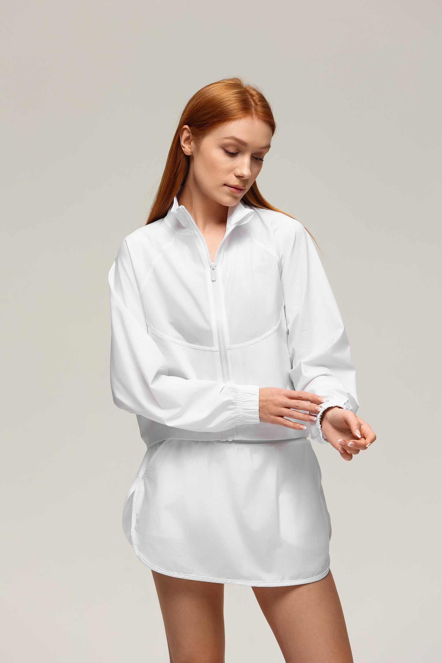 ONDA Skirt + BREEZE Jacket (White)