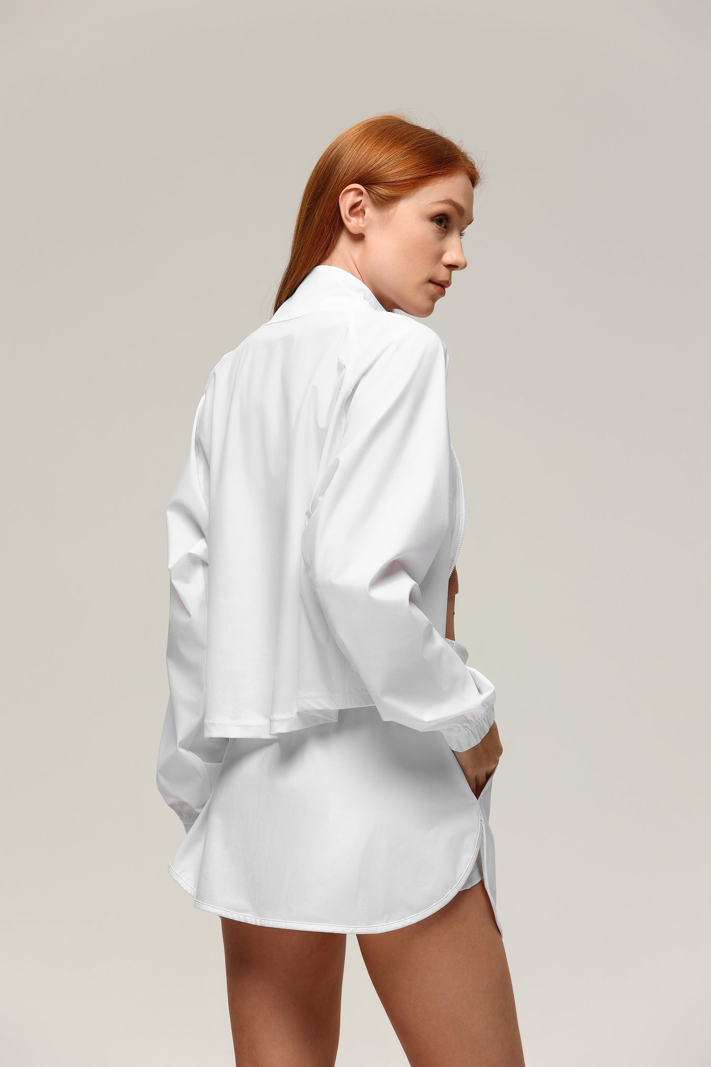 ONDA Skirt + BREEZE Jacket (White)