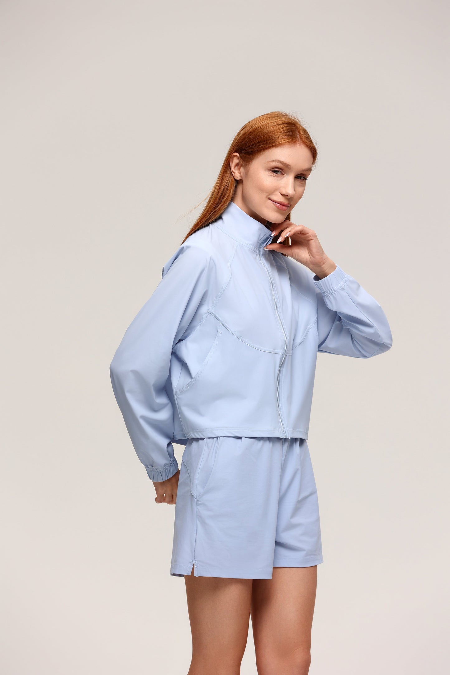 LUNA Shorts + BREEZE Jacket (Sky Blue)