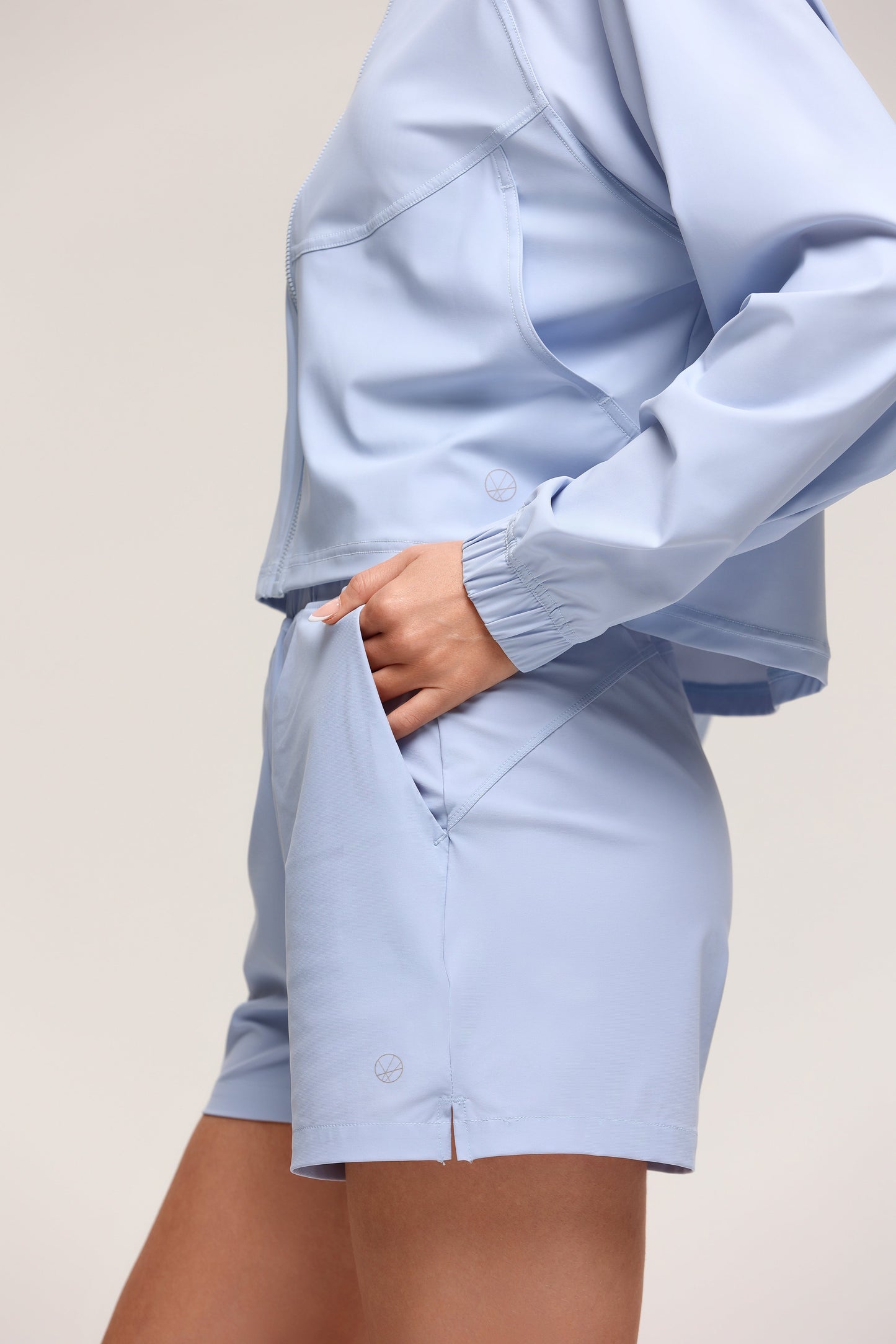 LUNA Shorts + BREEZE Jacket (Sky Blue)